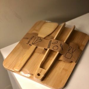 Bamboo serving set - new and unwrapped